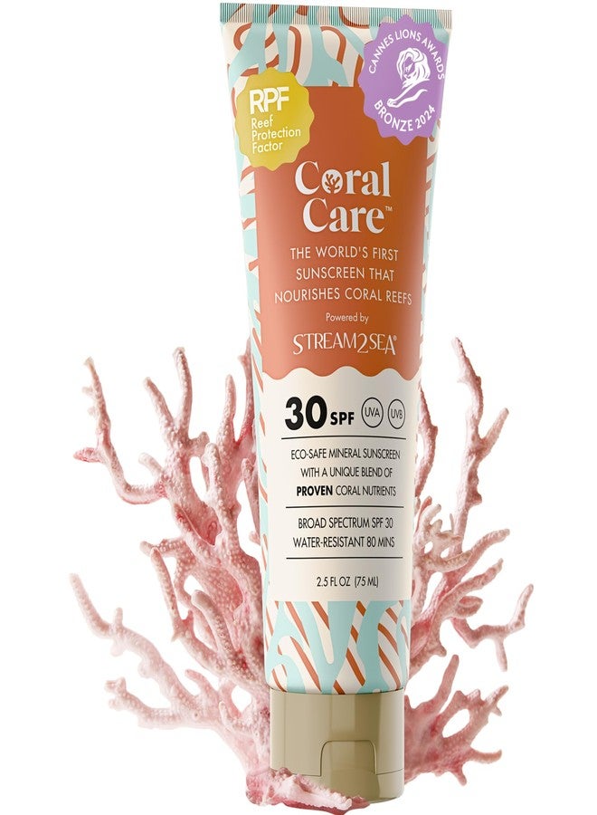 STREAM 2 SEA Stream2Sea Coral Care - Reef Safe Sunscreen SPF 30 Travel Size - First Reef-Approved Natural Mineral Sun block Boosts Coral Growth, Water resistant, Biodegradable, Eco-Friendly Sunscreen - Image 1